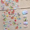 Pegatinas para Uñas de Caballo Pequeño con Patrón de Tela 5D en Relieve Tridimensional Pegatinas para Uñas DIY Estilo Hg Pegatinas para Uñas de Bebé Pegatinas para Arte de Uñas