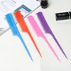 Pente com cauda pontiaguda para modelar, seções com dentes altos e baixos para separar e desfiar, pente de cabelo antiestático e resistente ao calor