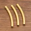 Acessórios de Material para Joias DIY de 2 Cores Aço Inoxidável Calha Crimpada em Cotovelo Tubo de Material Artesanal Contas Acessórios de Cotovelo