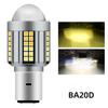 Farol de LED para Motocicleta de Alto Brilho H4 H6 Ba20D Luz para Veículo Elétrico com Feixe Alto e Baixo Integrados, Holofote Dupla Cor Branco e Amarelo