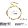 Estilo Ins Europeo y Americano Diseño de Moda Minimalista Colgante de Oso con Circonita 5A Pulsera de Bolas Redondas Acero Inoxidable Joyería Elegante Transfronteriza