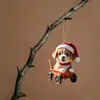 Colgante de Espejo Retrovisor Plano de Acrílico para Coche, Decoración de Llavero para Mochila de Árbol de Navidad