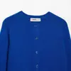 Ins ropa de mujer al por mayor estilo europeo y americano transfronterizo otoño nuevo vintage cuello redondo versátil chaqueta de punto liso 2893102