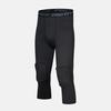 Calças Justas Esportivas Proteção de Joelho em Favo de Mel Anti-colisão Calças Capri Fitness Corrida Basquete Leggings de Alta Elasticidade Proteção de Perna Masculina