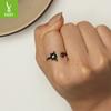 Anillo de plata 925 con diseño de gato original y lindo, versión coreana, anillo de plata 925 con diseño de animal que combina con todo, SCR707