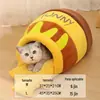 Nido para Gatos, Nido Cerrado para Mascotas, Nido Semi para Perros, Casa para Gatos, Calidez Invernal para Perros Pequeños y Medianos, Adecuado para Todas las Estaciones, Listo para Entrega