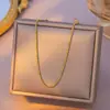Cadena Cruzada de Moda Versátil Cadena para Labios Collar de Acero de Titanio Cadena Básica Lisa Accesorio de Acero