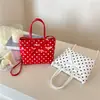 Bolso de Cuadros, Nuevo Estilo de Verano, Fresco y Sencillo Diseño de Cerezas, Bolso Pequeño para el Trabajo, Lazo de Puntos, Lindo Bolso Cruzado