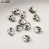 Anillo de Plata de Ley para Correr Espaciador de Cuentas de Burbuja Rueda Junta Accesorios Retro Viejo DIY Hecho a Mano Anillo de Plata con Cuentas Material