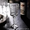 Copa de champán tallada en relieve francés de nicho, copa de vino tinto femenina de alto aspecto, copa de estilo retro europeo