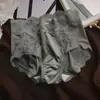 Calcinhas de Renda Cetim Sexy Sem Costura Estilo Americano para Mulheres, Forro de Seda, Respiráveis, Cintura Média, Controle de Barriga, Levanta Bumbum Calcinhas Femininas