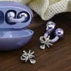 Adecuado para Auriculares Freeclip, Hebilla de Diamante, Lazo de Diamantes Completos, Hebilla de Clip para Oreja de Gota de Agua, Accesorios de Nicho Dulces y de Alta Gama