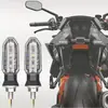 Europa y Estados Unidos tiburón amarillo pequeño 3 LED brillante tiburón negro pequeño señal de giro para motocicleta E1 para Honda Suzuki Kawasaki Yamaha