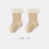 25 calcetines para bebé con diseño de puño, calcetines de encaje de doble costura, estilo primavera y otoño, estilo princesa INS, alta elasticidad, no aprietan las piernas, calcetines de algodón de media caña