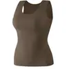 Chaleco Térmico Cálido de Talla Grande para Mujer Otoño e Invierno, Parche de Jengibre Cálido, Chaleco Básico Sin Costuras de Terciopelo Alemán, Top a Prueba de Frío