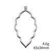 65X34mm 4.6g Multicolor DIY Aleación de Zinc Accesorios para Joyería Colgante Hueco con Forma de Hoja