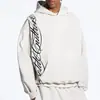 Moletom com Zíper e Estampa de Letras Simples Hip-Hop Punk Americano para Homens e Mulheres Outono e Inverno Moda Casual Calças Largas