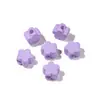 Cor de macaron tinta acrílica para assar coração estrela de cinco pontas furo grande contas soltas Pulseira DIY feita à mão acessórios de joias para miçangas