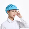 Gorra de Trabajo para Catering, Sombrero a Prueba de Polvo y Transpirable para Talleres de Fábricas de Alimentos, Gorro de Cocinero Específico para Cocina, Anti-Humo de Aceite, Anti-Caída de Cabello, con Texto Impreso