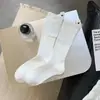 Meias Brancas para Mulheres, Meias Ampla, Meias de Algodão Puro para Meia-Panturrilha Primavera e Outono, Estilo Trendy Ins, Adequadas para Mocassins, Meias Longas Estilo Japonês Outono e Inverno