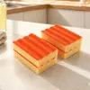 Esponja de doble cara para el hogar, con patrón de ondas, para lavar platos; esponja de estropajo para cocina para eliminar manchas y suciedad; bloque de esponja de limpieza espesado