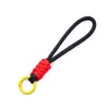 Colgante Llavero de Cuerda Trenzada de Nylon Anudada Bloque de Color Correa Corta para Teléfono Desmontable Accesorio de Correa Colgante Anti-Pérdida