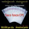 Sacos Auto-Selantes de CPE, Sacos de Embalagem de Plástico Espessados, Sacos Planos Grandes para Embalagem de Roupas, Sacos à Prova de Poeira, Sacos Foscos com Fechamento Auto-Selante