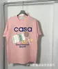 Novedades de Verano Serie Casa Unisex Casual Holgado Camisetas de Manga Corta Estilo Americano en Stock Venta al por Mayor Casual Transfronterizo