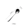 Colher de Aço Inoxidável 1012 com Cabo Liso, Faca e Garfo para Bife, Colher Redonda Simples Espessa para Uso Doméstico, Talheres Ocidentais para Mexer Café