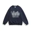 Moletom Americano Pesado Novo Gola Redonda Masculino Primavera e Outono 2024 Explosões Solto Manga Longa Moletom Casual Moda Marca Jaqueta
