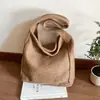 Bolsa de Hombro Perezosa Estilo Coreano 2026 Otoño Nuevo Bolso Cubo de Felpa Gran Capacidad Viaje Sensación Relajada Bolso de Hombro Único