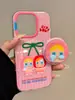 Funda Magnética de Bebé Llorando de Dibujos Animados Linda Adecuada para Funda de Teléfono Apple 16 Pro Max iPhone 15 Dos en Uno 14 Soporte 13