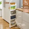 Estante de Almacenamiento Super Estrecho de 7 cm, 10 Niveles, Espacio Ultra Estrecho, Ranura Estrecha, para Lado de Refrigerador de Cocina, Gabinete de Almacenamiento para Baño/Inodoro