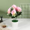 Lirio Calla de Seda Simulada Pequeño en Maceta Interior Atmósfera de Boda Flor Artificial Adornos Decorativos Sala de Estar Escritorio Bonsái Venta al por Mayor