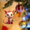 Decoraciones Navideñas Transfronterizas de Dibujos Animados de Dragón Volador para Coche y Hogar, Adornos para Árbol de Navidad, Decoraciones para Fiestas Navideñas