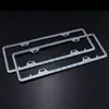 Moldura de placa de licença personalizada em liga de zinco com incrustação de diamante Suporte de placa de licença americano transfronteiriço Amazon Nova moldura de placa de licença transfronteiriça de aço inoxidável
