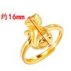 Anillo de moda de oro de imitación de zorro oro arena de Vietnam simple latón chapado oro real zorro hada anillo femenino entrar en la tienda regalo al por mayor