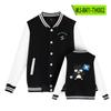 Chaqueta de Béisbol con Temática de Manga Japonesa, Uniforme de Béisbol de Manga Larga para Otoño, Chaqueta Casual Holgada Estilo Oversize para Pareja