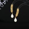 Pendientes elegantes con borlas y orejas de trigo con aguja de plata 925 para mujer, versión coreana 2022, nuevos pendientes elegantes personalizados a juego con celebridades de Internet.