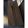 Pantalones de Trabajo Plisados Estilo Americano para Hombre Marca de Moda Diseño con Remaches Corte Diagonal Sable Retro Versátil Sueltos Casuales Pantalones Largos