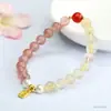 Pulseira de Cristal Natural Guan Yu para o Ano de Nascimento, Cinco Elementos Três Harmonias, Pulseira Complementar, Venda Quente ao Vivo Atacado S5030209
