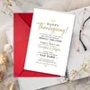 Tarjetas de felicitación divertidas de Acción de Gracias para compra directa transfronteriza con sobres, mensajes de bendición festiva, regalos de felicitación creativos, tarjetas de texto