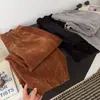 Cintura Elástica Cintura Alta Color Sólido Simple Versátil Pantalones Cortos Mujer Otoño 2026 Bolsillos Pantalones Casuales Estilo Coreano