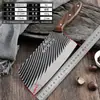 Cuchillo de carnicero para el hogar forjado a mano, doble propósito para picar y cortar, cuchillo de cocina de acero inoxidable para puesto callejero, modelo de 20 yuanes