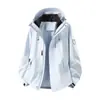 Jaqueta corta-vento da moda estilo Ins com estampa de logo, vestuário de trabalho unissex, uniforme de trabalho outdoor de alta qualidade, jaqueta de grupo fashion