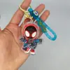 Muñeco de Araña de Hielo Spiderman de Plástico Suave PVC Llavero Tridimensional Colgante para Coche Bolsas Accesorios