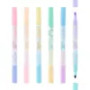 Marcador de tinta de duas cores de cabeça dupla, estilo treliça, marca-chave, conta de mão, caneta de pintura fluorescente especial não tóxica, atacado