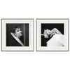 Pinturas Decorativas de Personajes en Blanco y Negro de Hepburn y Monroe Mueblería de Salón de Belleza Pinturas de Pared Artísticas Arte de Pared de Fondo para Sofá Simple