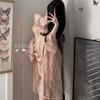 2024 Novo camisola feminina primavera e outono verão sexy Seda Gelo quente fino alta qualidade estilo desejo puro alça de renda pijamas