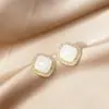 Brincos de Pérola Coreanos de Alta Qualidade 2026, Agulha de Prata Estilo Vintage Chanel Diamante Colorido Estrela de Oito Pontas Brincos de Tarraxa Atacado